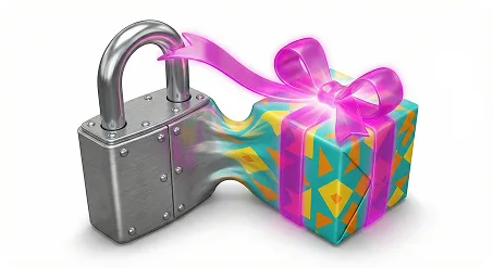 Blockchain reward illustration