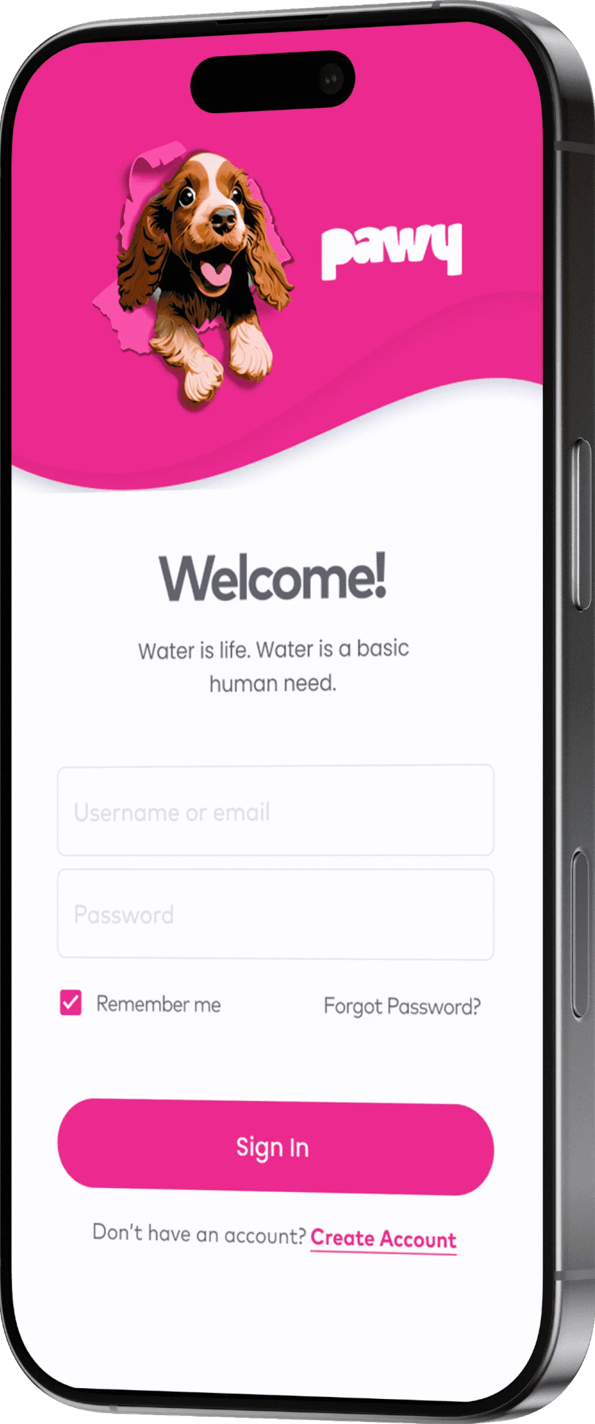 Pawy app phone preview